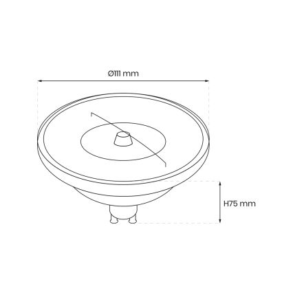 Dimmbare LED-Glühbirne AR111 GU10/10,5W/230V 3000K