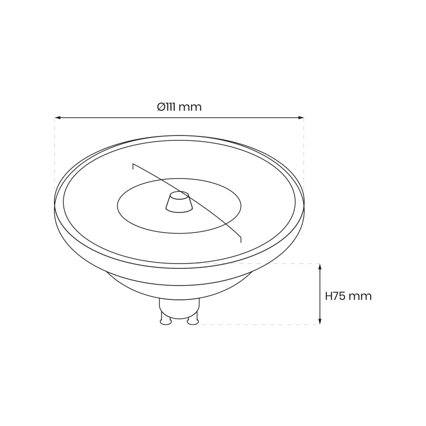 Dimmbare LED-Glühbirne AR111 GU10/10,5W/230V 4000K