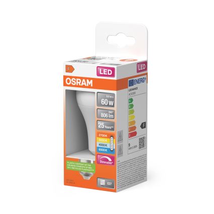 Dimmbare LED-Glühbirne CLASSIC A60 E27/8,8W/230V 2700/3000/4000/6500K - Osram
