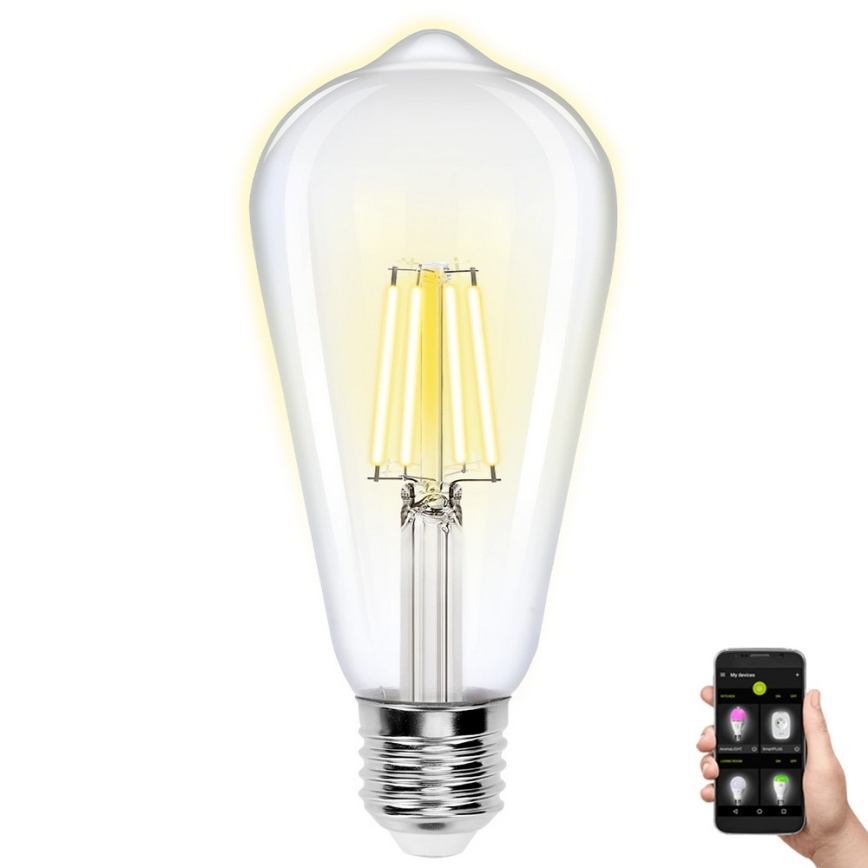 Dimmbare LED-Glühbirne FILAMENT ST64 E27/6W/230V 2700-6500K Wi-Fi - Aigostar