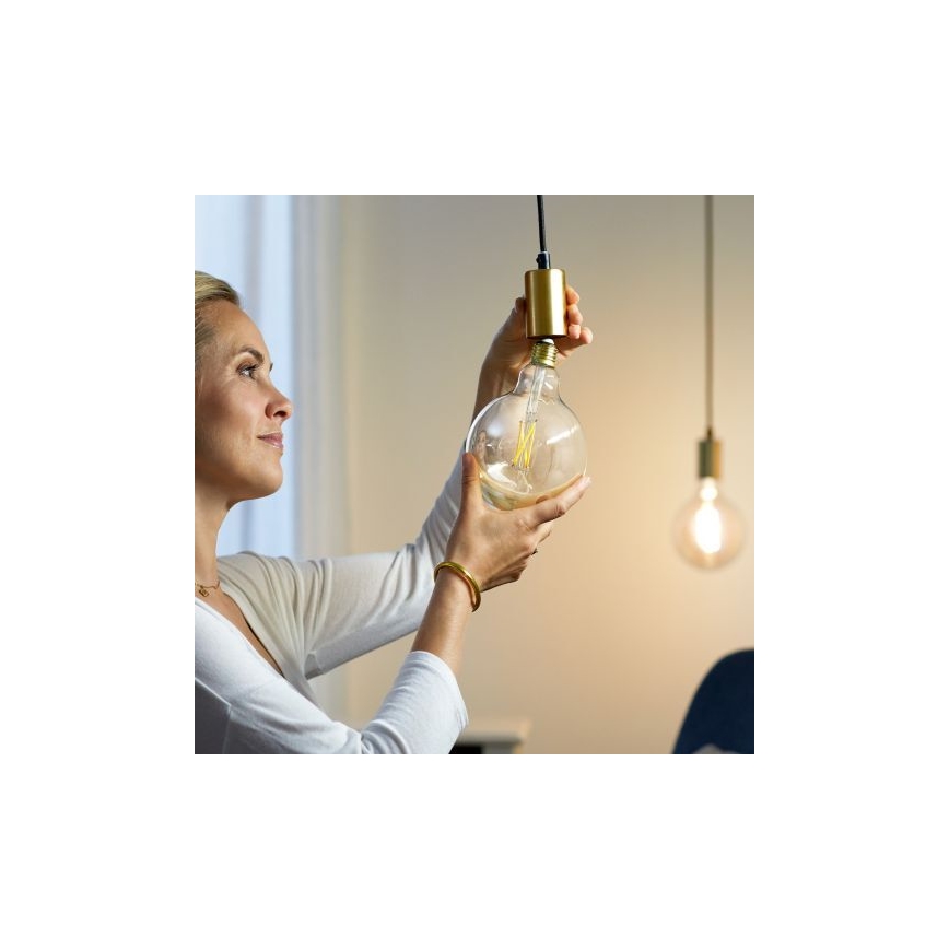 Dimmbare LED Glühbirne FILAMENT G125 E27/7W/230V 2700-6500K CRI 90 Wi-Fi - WiZ