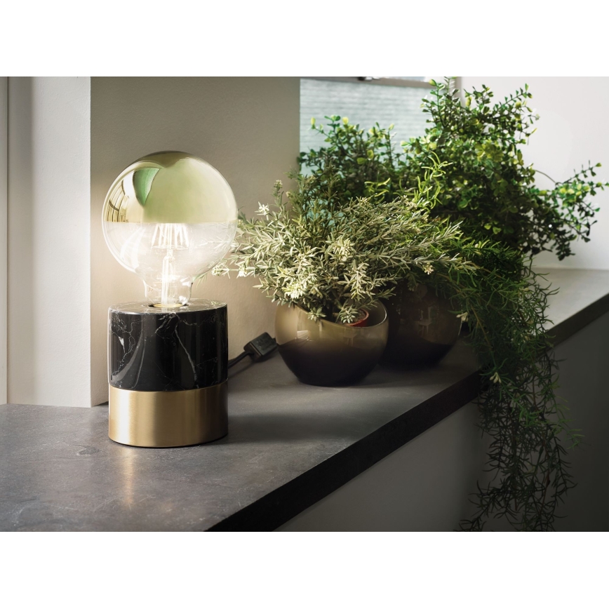 Dimmbare LED-Glühbirne mit spiegelnder, sphärischer Abdeckung GLOBE G95 E27/6,5W/230V 2700K golden – Paulmann 28675