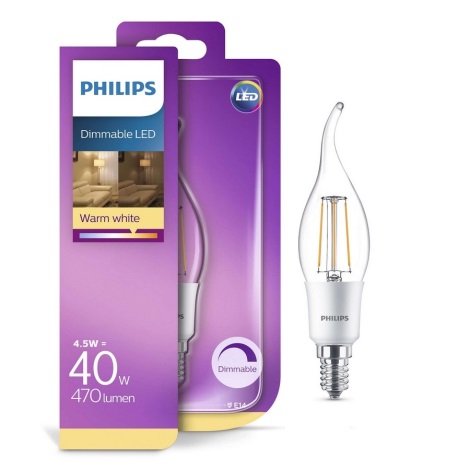 Dimmbare LED Glühbirne Philips BA35 E14/5W/230V 2700K