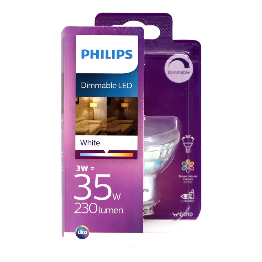 Dimmbare LED-Glühbirne Philips GU10/3W/230V 3000K