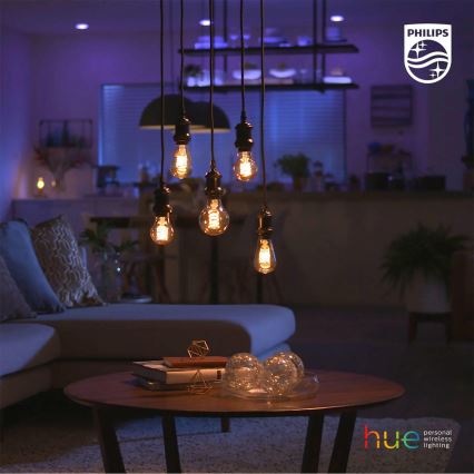 Dimmbare LED-Glühbirne Philips Hue WEIẞER GLÜHFADEN A60 E27/7W/230V 2100K