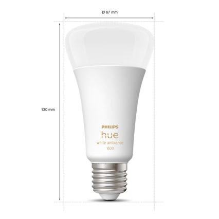 Dimmbare LED-Glühbirne Philips Hue WHITE AMBIANCE E27/13W/230V 2200-6500K