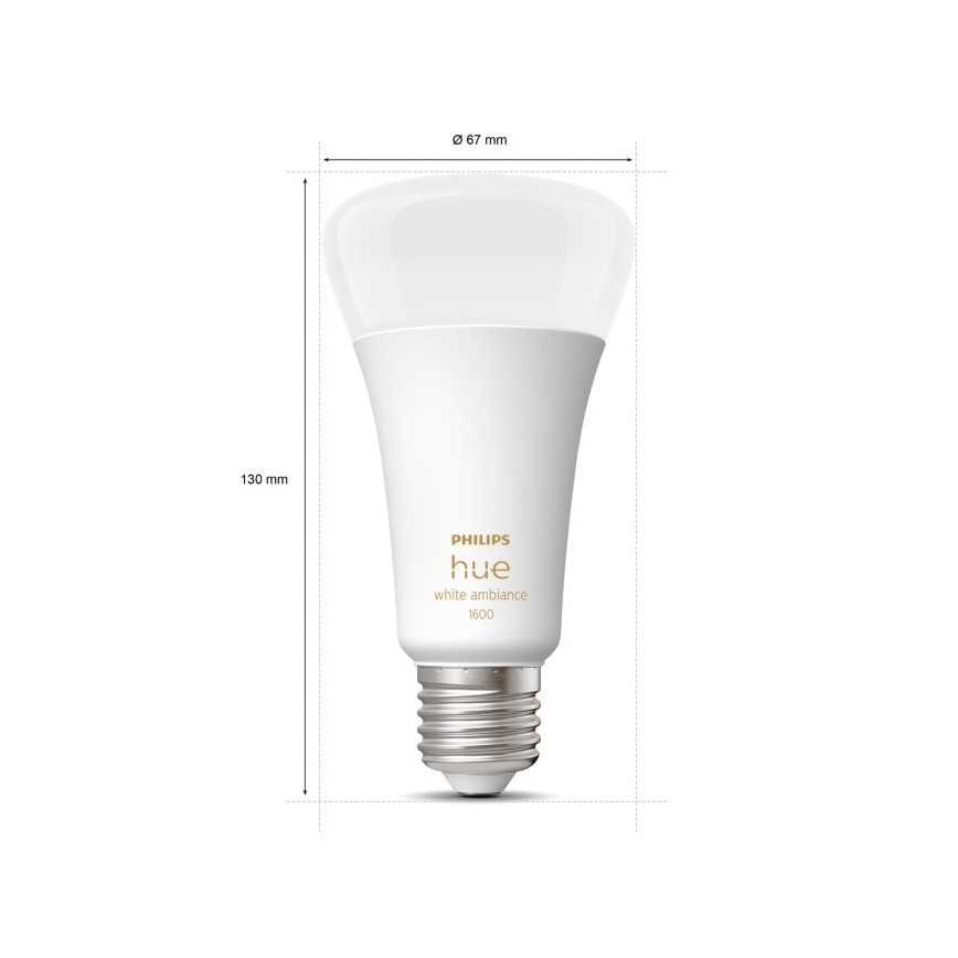 Dimmbare LED-Glühbirne Philips Hue WHITE AMBIANCE E27/13W/230V 2200-6500K