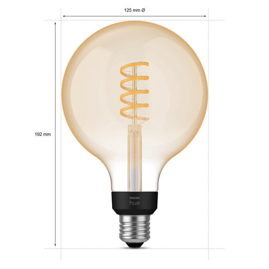 Dimmbare LED-Glühbirne Philips Hue WHITE AMBIANCE G125 E27/7W/230V 2200-4500K