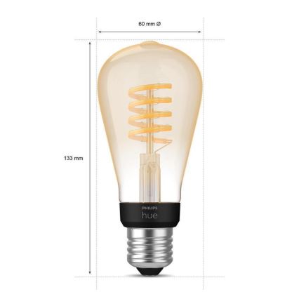 Dimmbare LED-Glühbirne Philips Hue WHITE AMBIANCE ST64 E27/7W/230V 2200-4500K