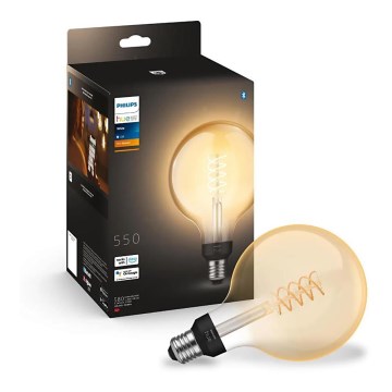 Dimmbare LED-Glühbirne Philips Hue WHITE FILAMENT G125 E27/7W/230V 2100K