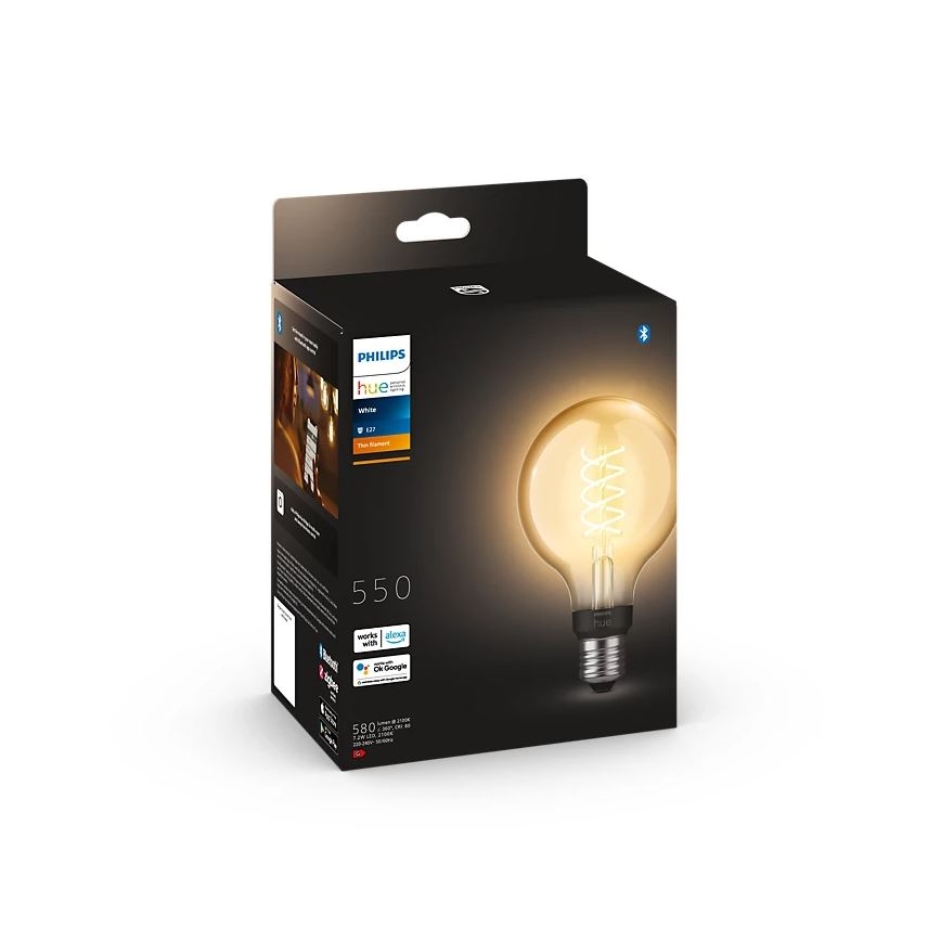 Dimmbare LED-Glühbirne Philips Hue WHITE FILAMENT G93 E27/7,2W/230V 2100K