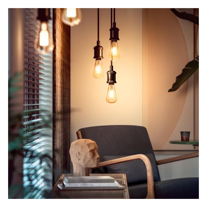 Dimmbare LED-Glühbirne Philips Hue WHITE FILAMENT ST72 E27/7W/230V 2100K