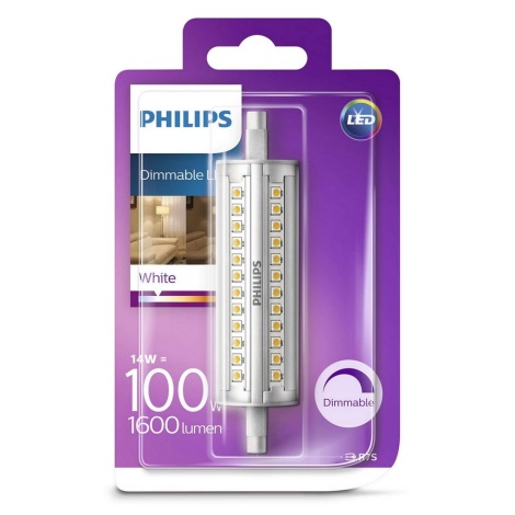 Dimmbare LED-Glühbirne Philips R7s/14W/230V 3000K 118 mm