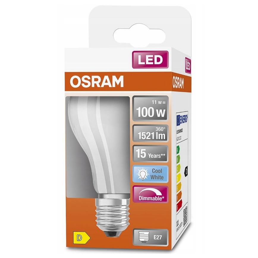 Dimmbare LED-Glühbirne RETROFIT A60 E27/11W/230V 4000K - Osram