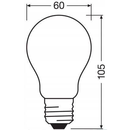 Dimmbare LED-Glühbirne RETROFIT A60 E27/11W/230V 4000K - Osram