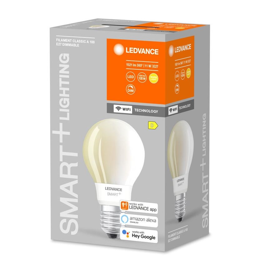 Dimmbare LED-Glühbirne SMART+ FILAMENT E27/11W/230V 2700K Wi-Fi - Ledvance