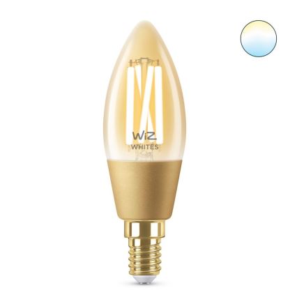 Dimmbare LED Glühbirne VINTAGE FILAMENT C35 E14/4,9W/230V 2000-5000K CRI 90 Wi-Fi - WiZ