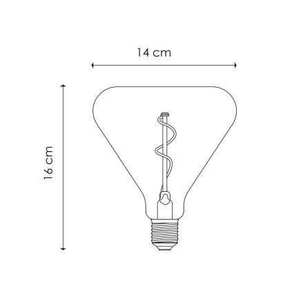 Dimmbare LED-Glühbirne VINTAGE EDISON E27/3W/230V 1800K