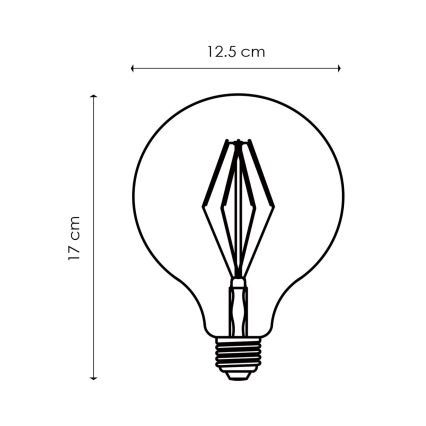 Dimmbare LED-Glühbirne VINTAGE EDISON G125 E27/4W/230V 2700K