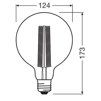Dimmbare LED-Glühbirne VINTAGE FILAMENT E27/5,8W/230V 2200K - Osram