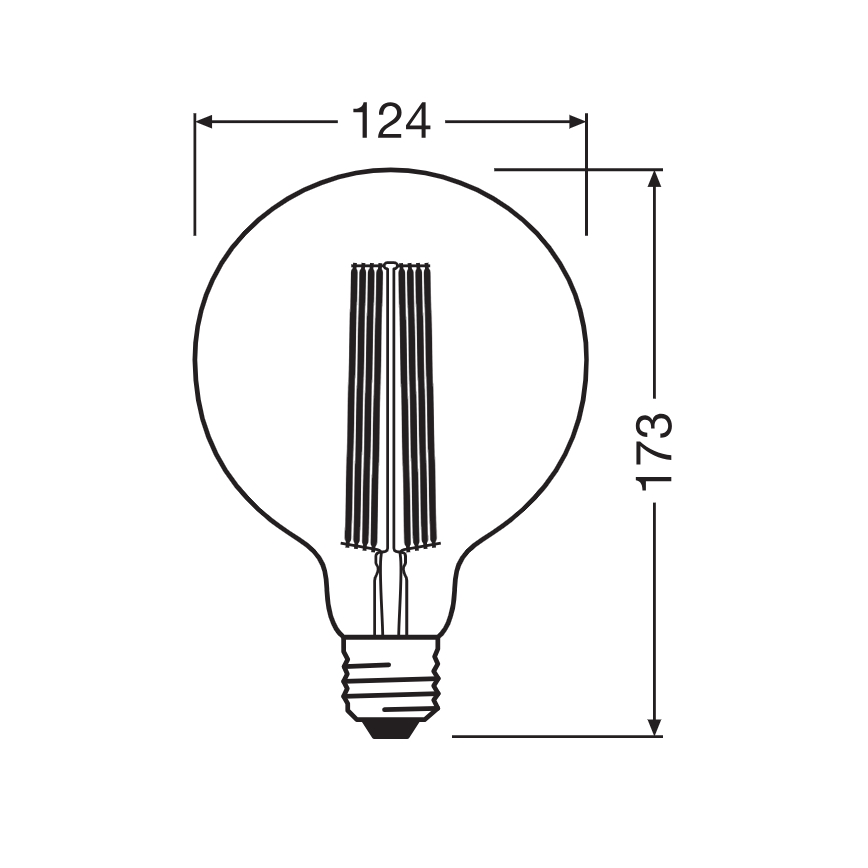Dimmbare LED-Glühbirne VINTAGE FILAMENT E27/5,8W/230V 2200K - Osram