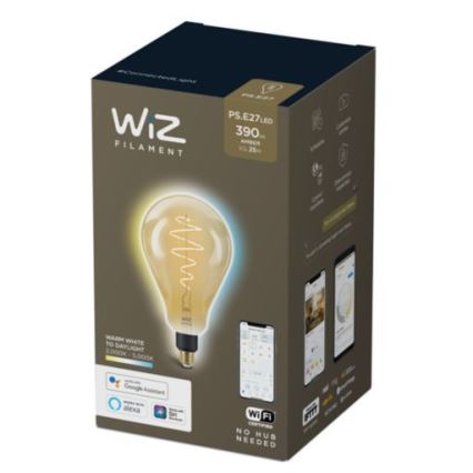 Dimmbare LED Glühbirne VINTAGE FILAMENT PS160 E27/6,5W/230V 2000-5000K CRI 90 Wi-Fi -WiZ