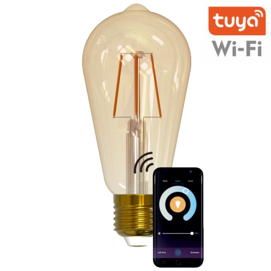 Dimmbare LED-Glühbirne VINTAGE ST64 E27/5,5W/230V 1800-2700K Wi-fi Tuya