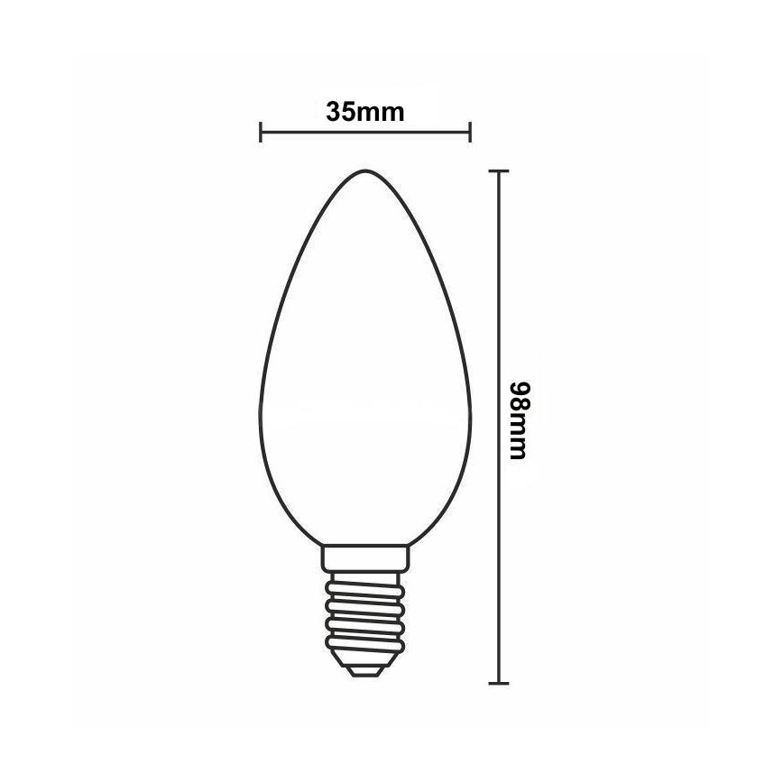 Dimmbare LED-Glühlampe FILAMENT VINTAGE C35 E14/6W/230V 2000K