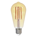 Dimmbare LED-Glühlampe FILAMENT VINTAGE ST64 E27/12W/230V 2000K