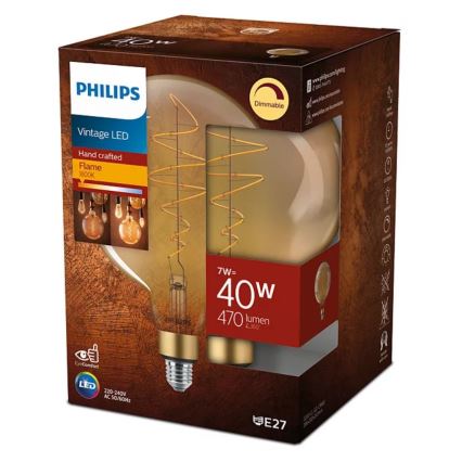 Dimmbare LED-Glühlampe VINTAGE Philips G200 E27/7W/230V 2000K