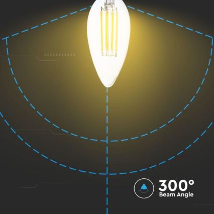 Dimmbare LED-Glühlbirne FILAMENT E14/4W/230V 3000K