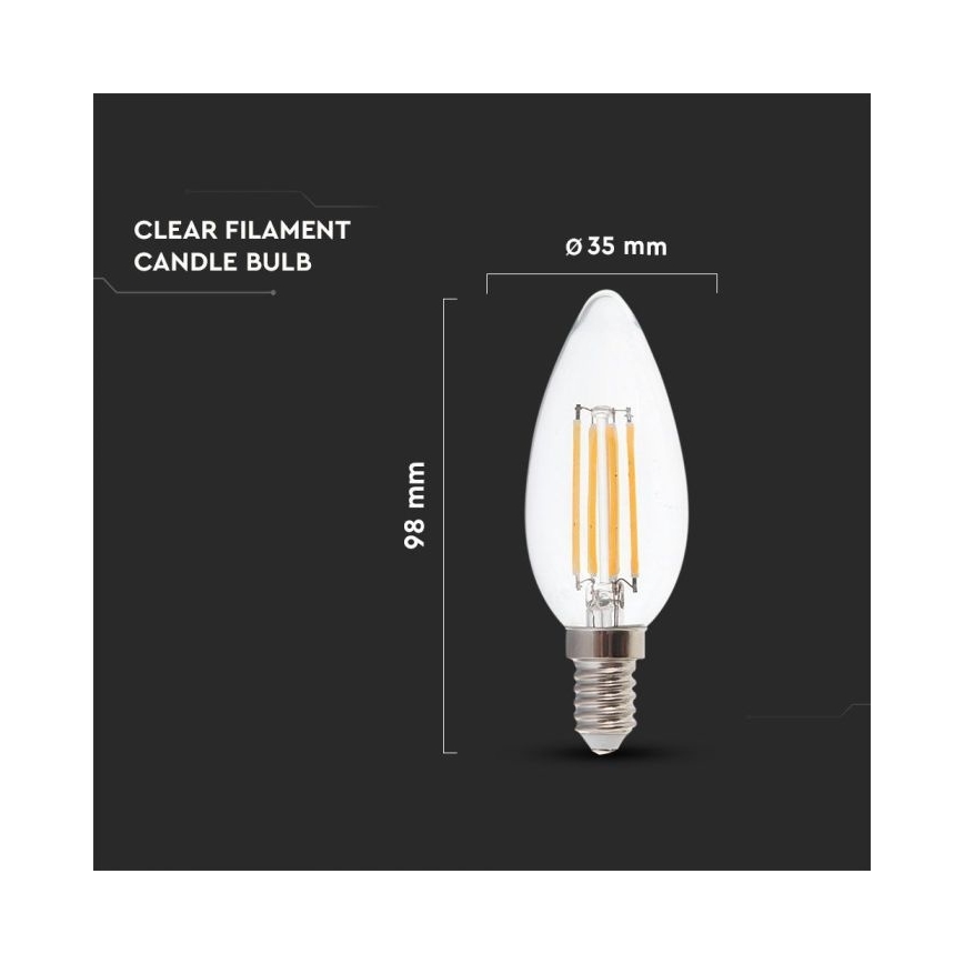 Dimmbare LED-Glühlbirne FILAMENT E14/4W/230V 3000K