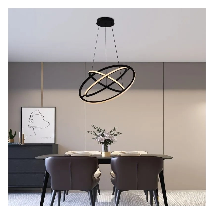 Dimmbare LED-Hängeleuchte an Schnur LED/105W/230V 3000-6500K + Fernbedienung