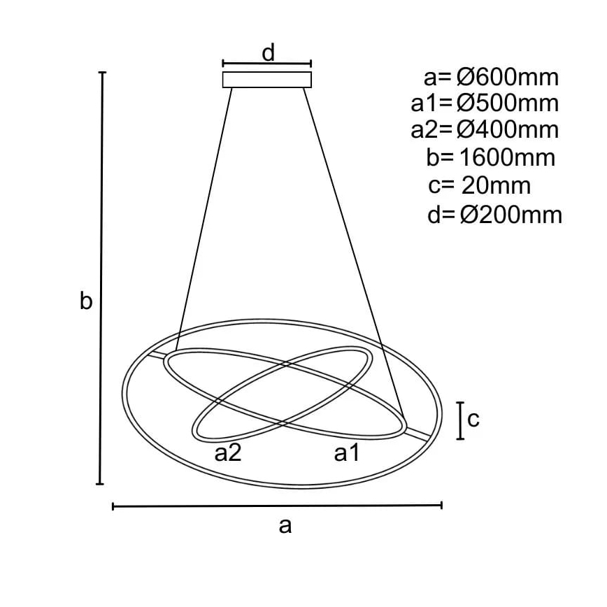 Dimmbare LED-Hängeleuchte an Schnur LED/105W/230V 3000-6500K + Fernbedienung