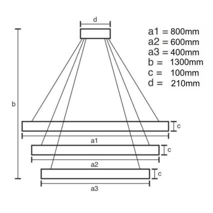 Dimmbarer LED-Kristall-Kronleuchter an Schnur LED/115W/230V 3000-6500K Chrom/golden + Fernbedienung