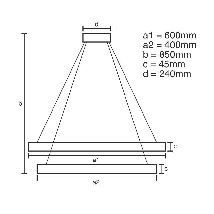 Dimmbare LED-Hängeleuchte an Schnur LED/120W/230V 3000-6500K + Fernbedienung