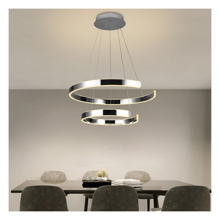 Dimmbare LED-Hängeleuchte an Schnur LED/120W/230V 3000-6500K + Fernbedienung