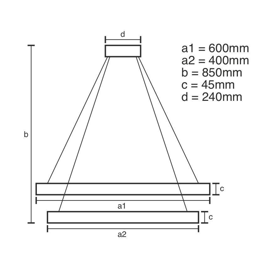 Dimmbare LED-Hängeleuchte an Schnur LED/120W/230V 3000-6500K + Fernbedienung