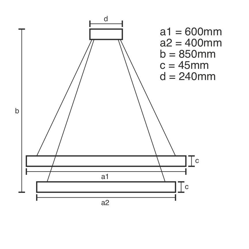 Dimmbare LED-Hängeleuchte an Schnur LED/120W/230V 3000-6500K + Fernbedienung
