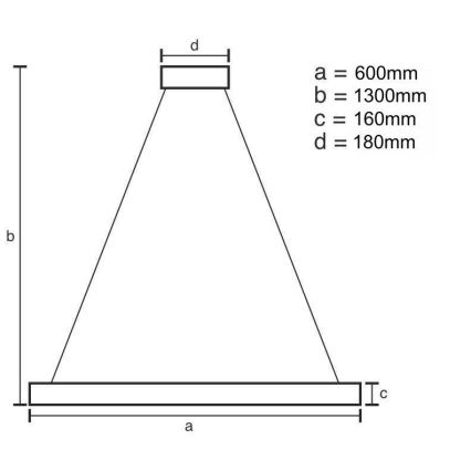 Dimmbare LED-Hängeleuchte an Schnur LED/40W/230V 3000-6500K golden + Fernbedienung