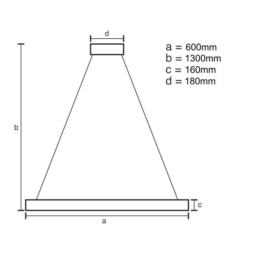 Dimmbare LED-Hängeleuchte an Schnur LED/40W/230V 3000-6500K golden + Fernbedienung