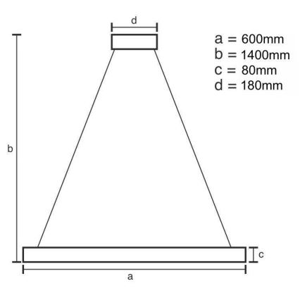 Dimmbare LED-Kristall-Hängeleuchte an Schnur LED/40W/230V 3000-6500K + Fernbedienung