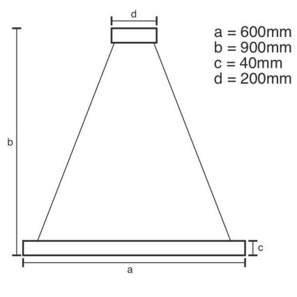 Dimmbare LED-Hängeleuchte an Schnur LED/42W/230V 3000-6500K + Fernbedienung