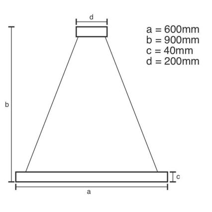 Dimmbare LED-Hängeleuchte an Schnur LED/42W/230V 3000-6500K + Fernbedienung