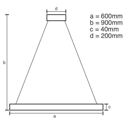 Dimmbare LED-Hängeleuchte an Schnur LED/42W/230V 3000-6500K + Fernbedienung