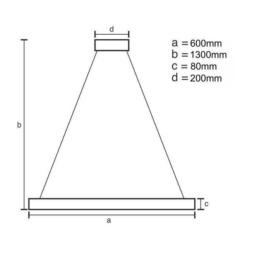 Dimmbare LED-Hängeleuchte an Schnur LED/50W/230V 3000-6500K + Fernbedienung
