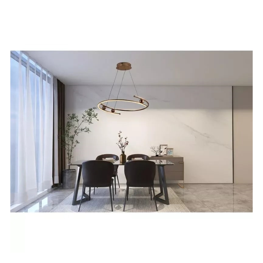 Dimmbare LED-Hängeleuchte an Schnur LED/50W/230V 3000-6500K + Fernbedienung