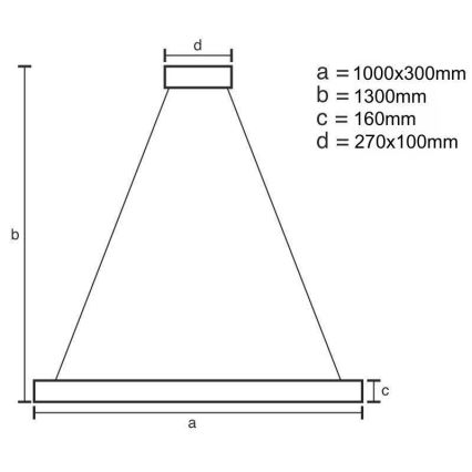 Dimmbare LED-Hängeleuchte an Schnur LED/50W/230V 3000-6500K golden + Fernbedienung