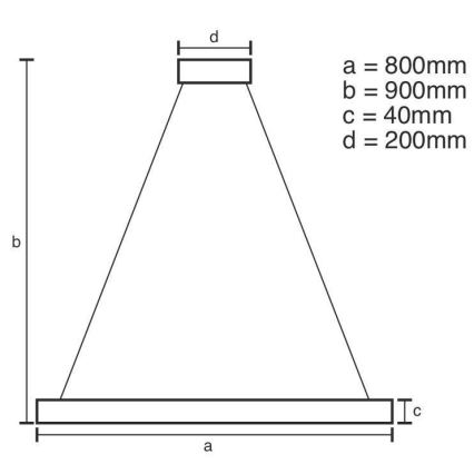 Dimmbare LED-Hängeleuchte an Schnur LED/55W/230V 3000-6500K + Fernbedienung