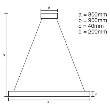 Dimmbare LED-Hängeleuchte an Schnur LED/55W/230V 3000-6500K + Fernbedienung